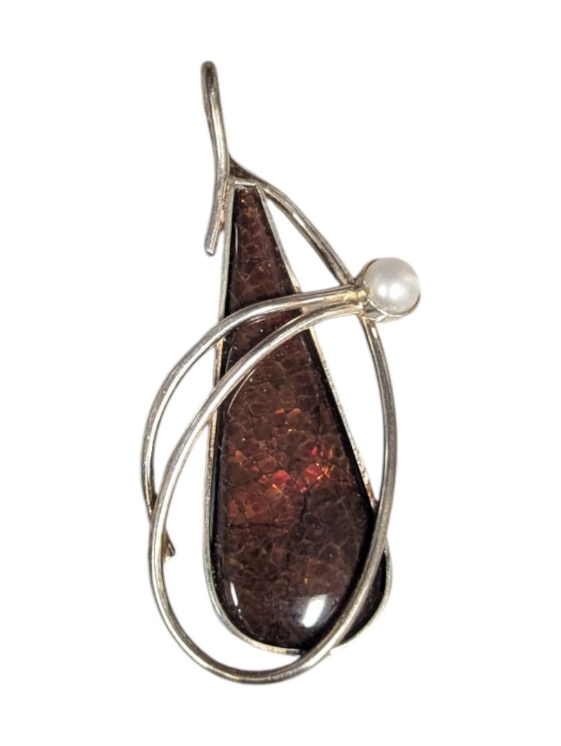 Lot of 5 Gemstone & Costume Pendants