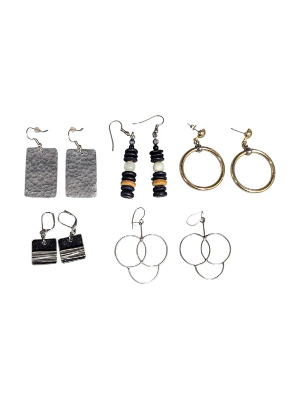Lot of 5 Mixed Earrings – Modern & Artistic Styles