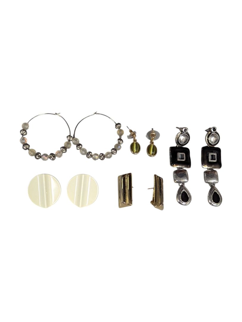Lot of 5 Pairs Costume Earrings – Mixed Styles