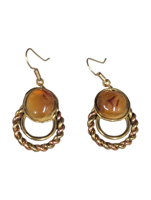 Lot of 5 Mixed Metal and Stone Earrings