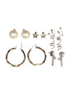 Lot of 5 Pairs of Mixed Earrings – Hoops, Studs & Statement Designs