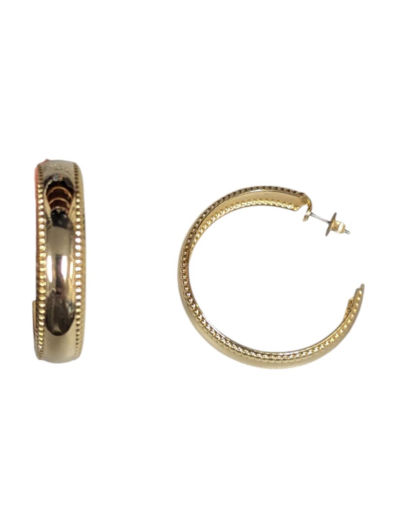 Lot of 5 Pairs of Mixed Metal Earrings – Hoops & Statement Styles