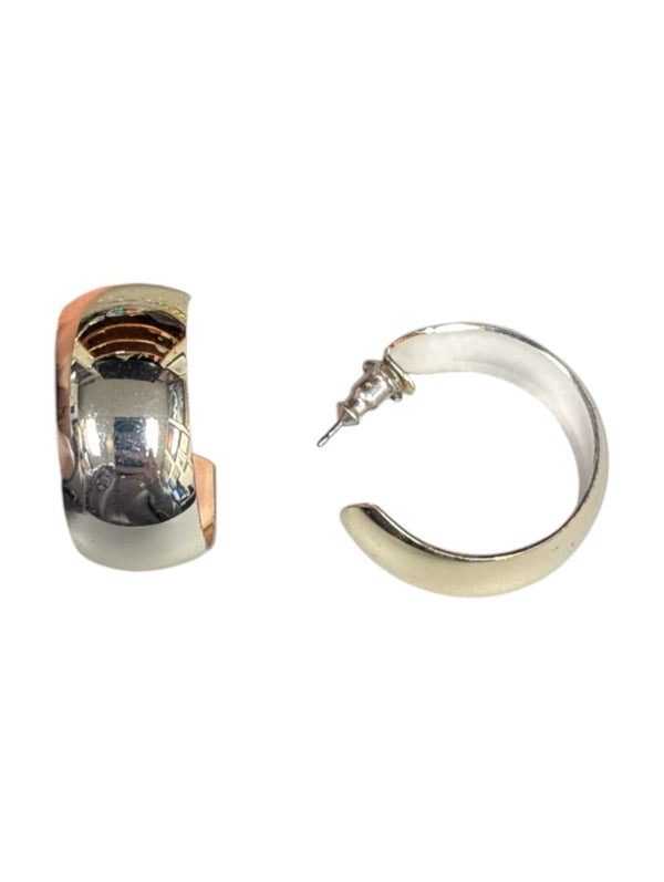 Lot of 5 Pairs of Mixed Metal Earrings – Hoops & Statement Styles