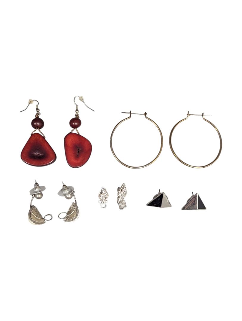 Lot of 5 Pairs of Mixed Earrings – Boho, Modern & Classic Styles