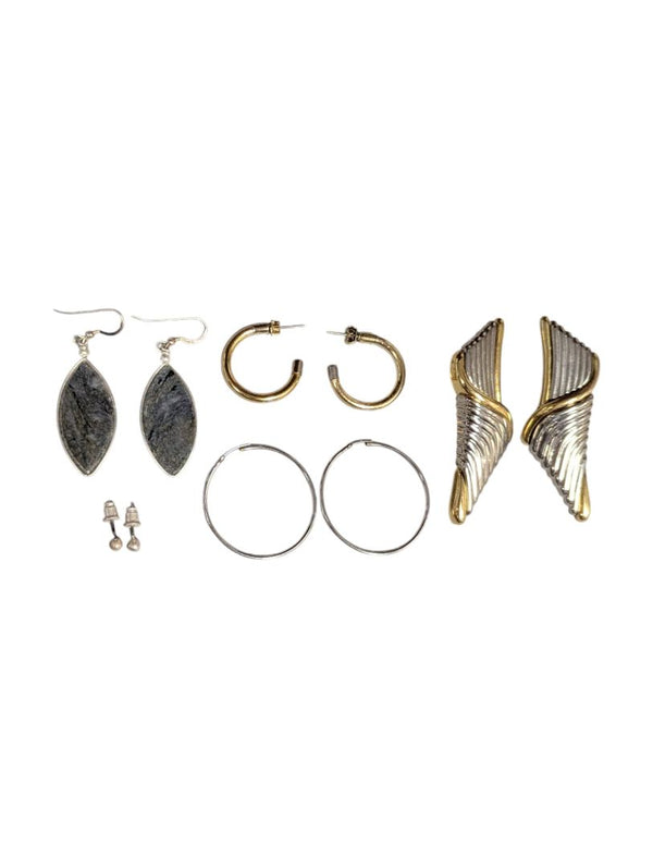 Lot of 5 Pairs of Mixed Earrings – Modern, Classic & Statement Designs