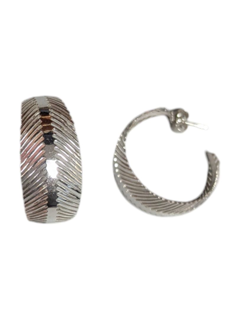 Lot of 5 Pairs of Mixed Earrings – Silver-Tone, Geometric & Boho Styles