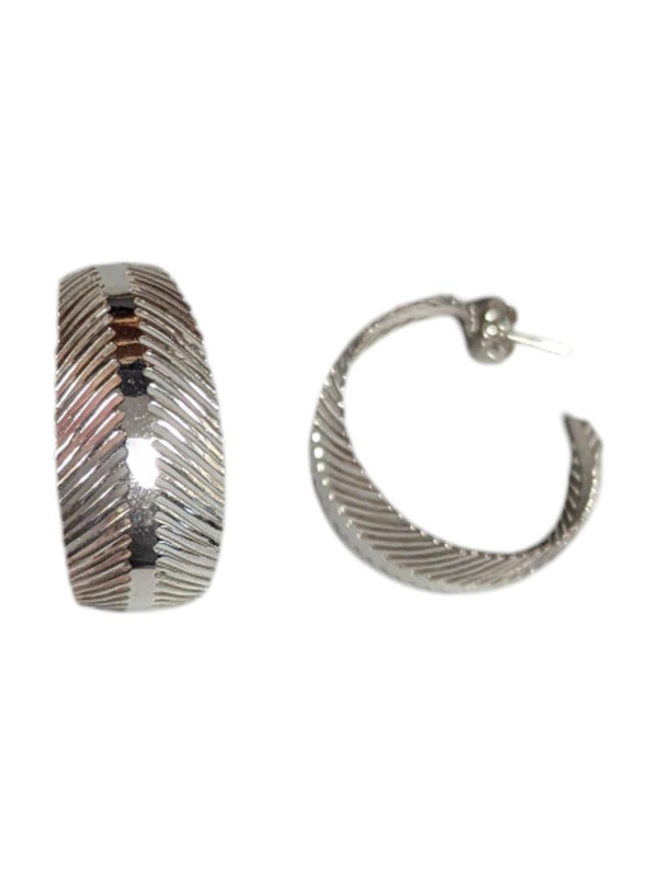 Lot of 5 Pairs of Mixed Earrings – Silver-Tone, Geometric & Boho Styles