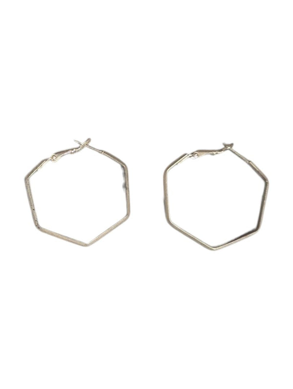 Lot of 5 Pairs of Mixed Earrings – Silver-Tone, Geometric & Boho Styles