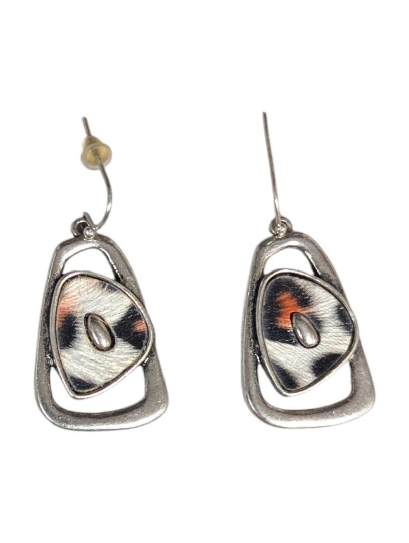 Lot of 5 Pairs of Mixed Earrings – Silver-Tone, Geometric & Boho Styles