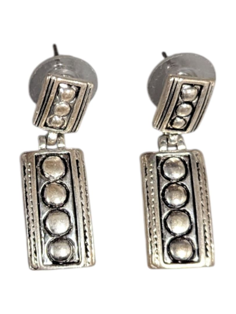 Lot of 5 Pairs of Mixed Earrings – Silver-Tone, Geometric & Boho Styles