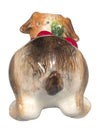 Pair of Ceramic Christmas Puppies Figurines