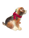 Pair of Ceramic Christmas Puppies Figurines