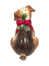 Pair of Ceramic Christmas Puppies Figurines