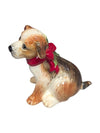 Pair of Ceramic Christmas Puppies Figurines