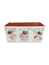 Set of 3 Ceramic Snowmen Figurines