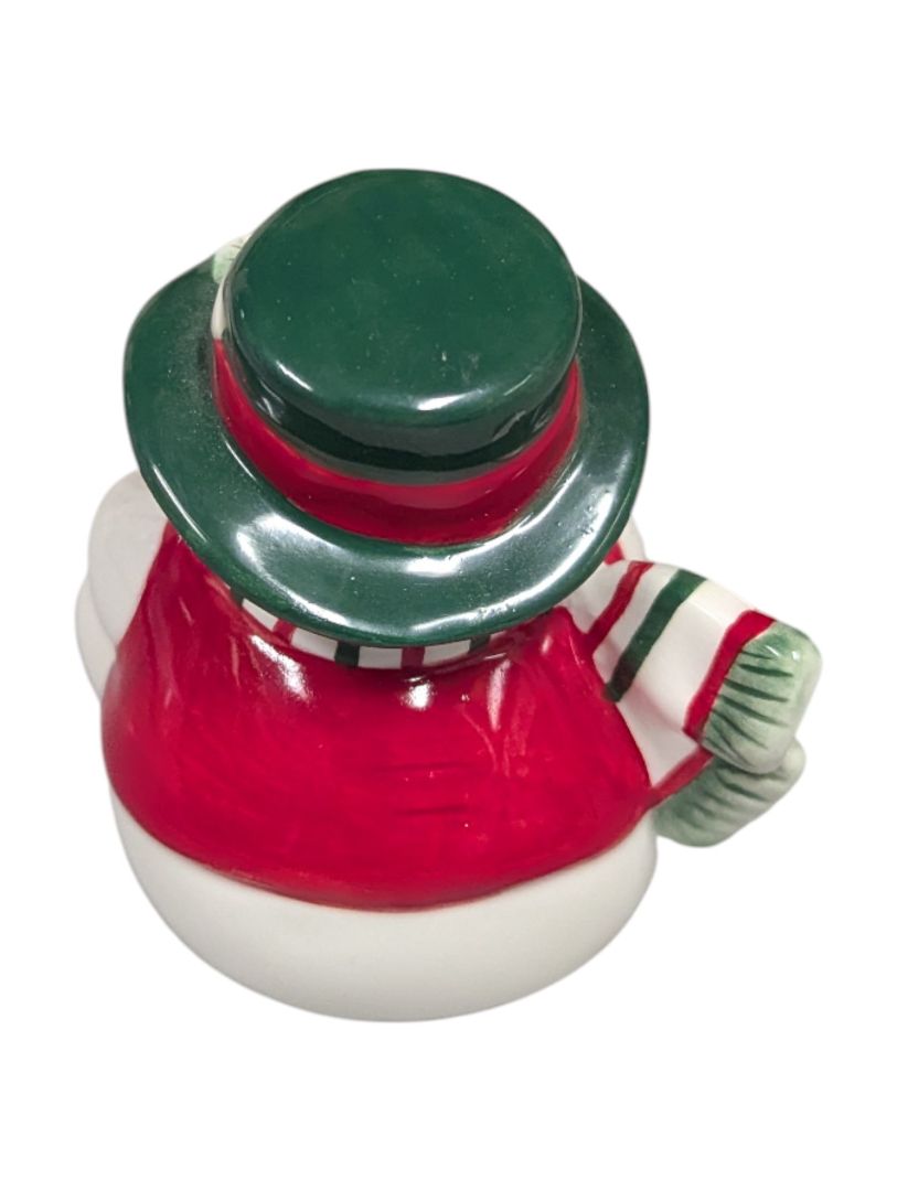 Set of 3 Ceramic Snowmen Figurines