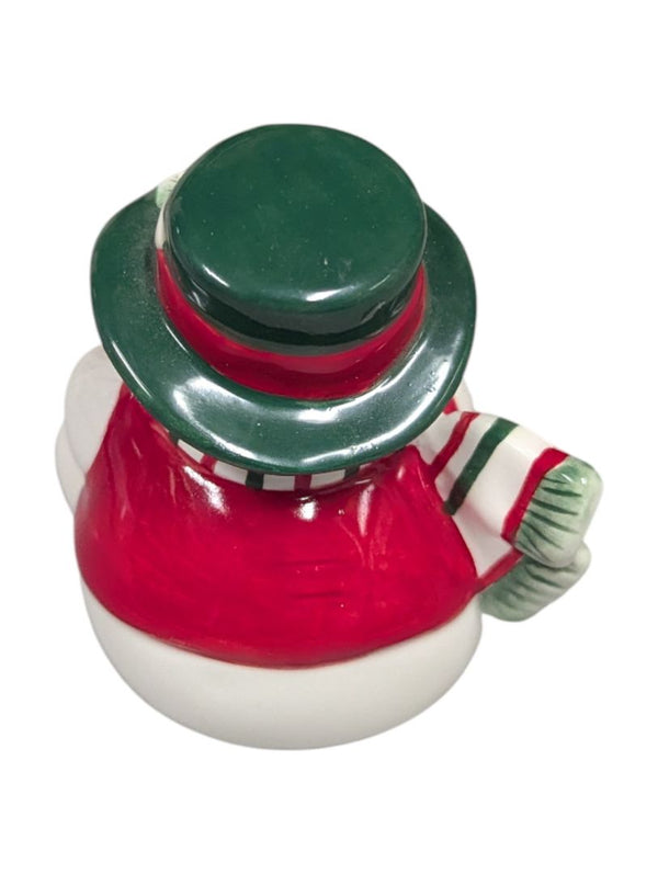 Set of 3 Ceramic Snowmen Figurines
