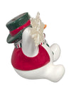 Set of 3 Ceramic Snowmen Figurines