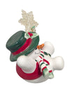 Set of 3 Ceramic Snowmen Figurines
