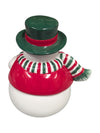 Ceramic Snowman Holding Gift Figurine