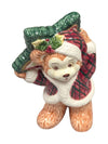 Set of 3 Ceramic Christmas Teddy Bear Figurines
