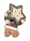 Set of 3 Ceramic Christmas Teddy Bear Figurines