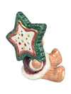 Set of 3 Ceramic Christmas Teddy Bear Figurines