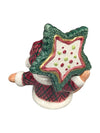 Set of 3 Ceramic Christmas Teddy Bear Figurines