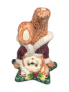 Set of 3 Ceramic Christmas Teddy Bear Figurines