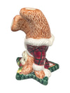 Set of 3 Ceramic Christmas Teddy Bear Figurines