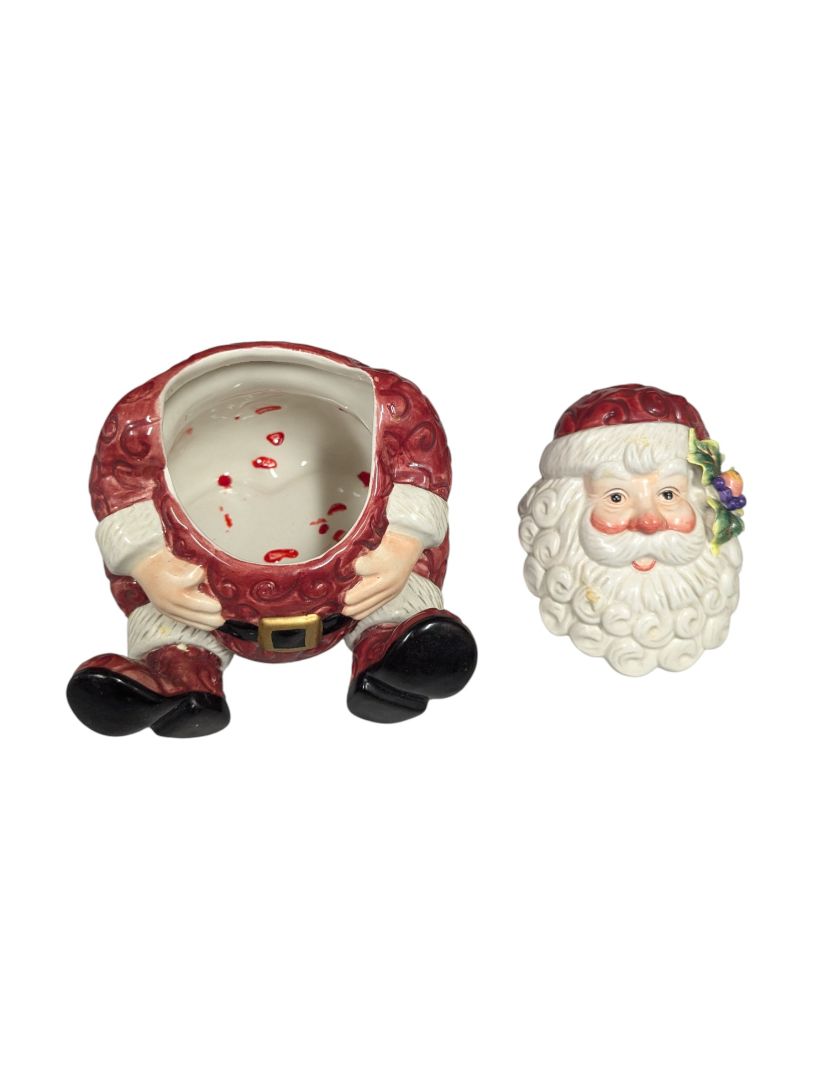 Hand-Painted Ceramic Santa Figurine