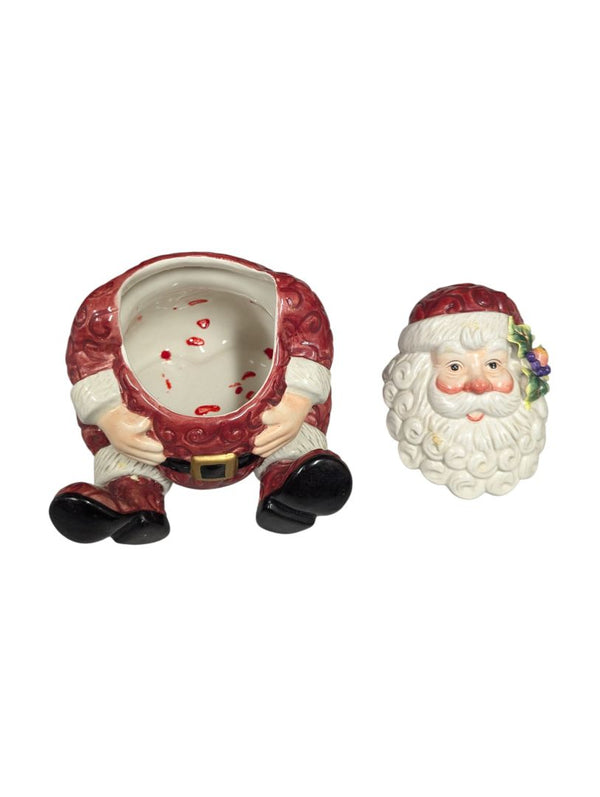 Hand-Painted Ceramic Santa Figurine
