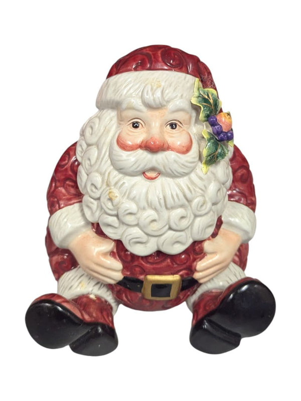 Hand-Painted Ceramic Santa Figurine