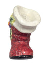 Pair of Ceramic Santa Boots Figurines