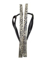 Women’s Snakeskin Print Flip-Flops — Black & Beige