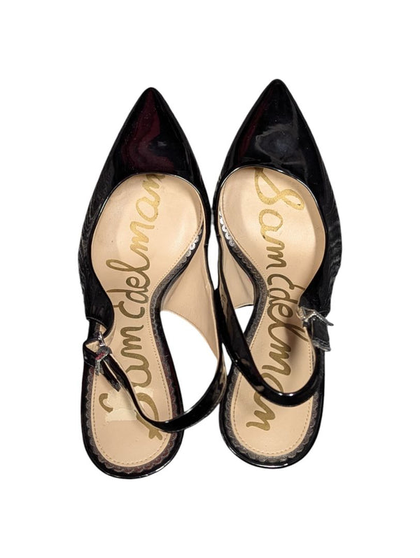 Sam Edelman Black Patent Slingback Heels