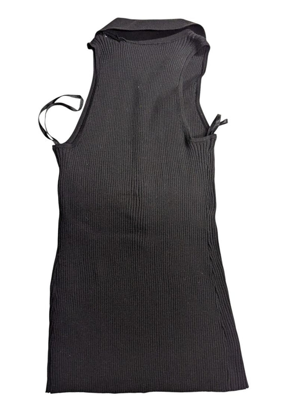 White House Black Market Rib-Knit Sleeveless Button-Front Dress