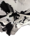 White House Black Market Black-White Abstract Sheer Blouse / Tunic