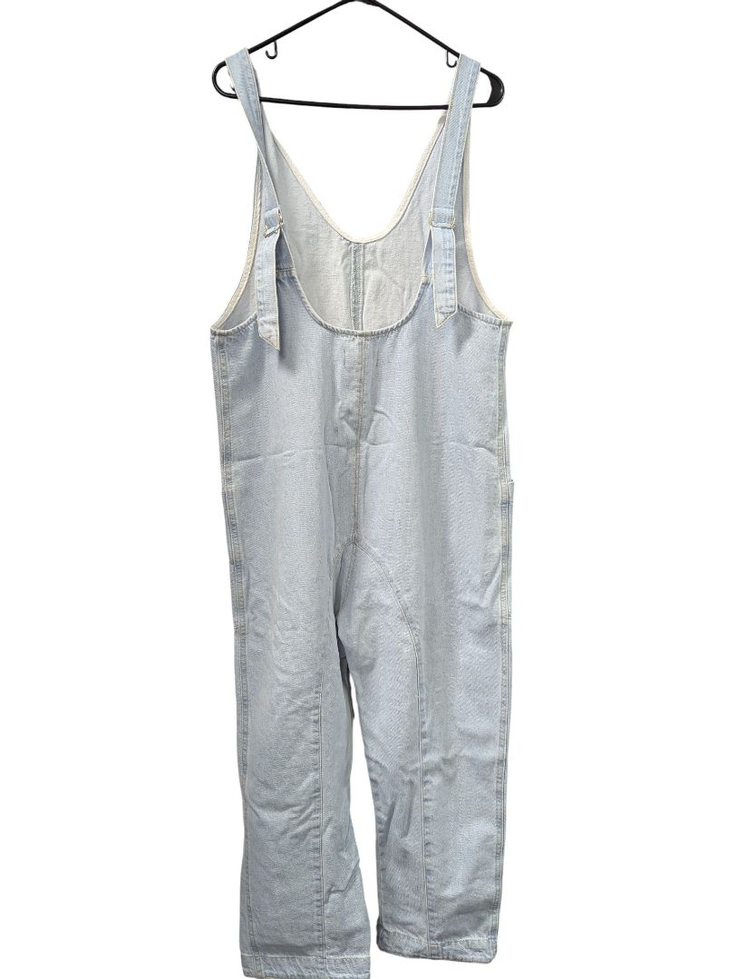 Light Wash Denim Overalls – Relaxed Fit Utility Style