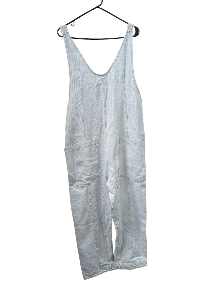 Light Wash Denim Overalls – Relaxed Fit Utility Style