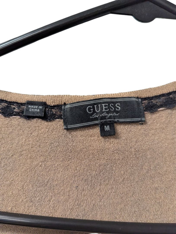 GUESS Leopard Print Button-Up Cardigan