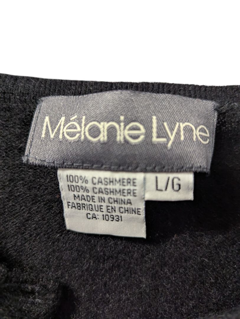 Mélanie Lyne 100% Cashmere Button-Front Cardigan (Size L)