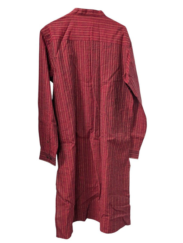 Fabindia Red Handwoven Cotton Kurta – Slim Fit (Size M)