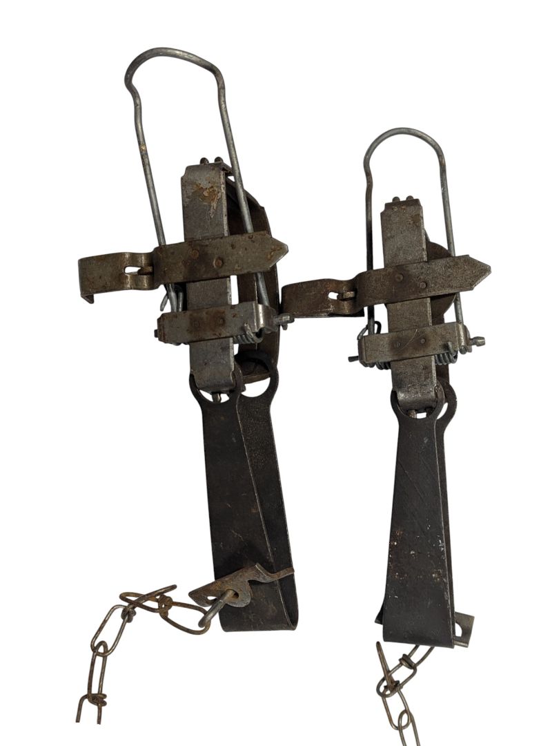 Vintage Steel Spring Leg-Hold Trap Pair