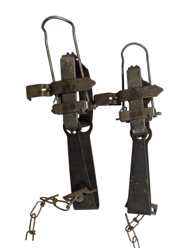 Vintage Steel Spring Leg-Hold Trap Pair