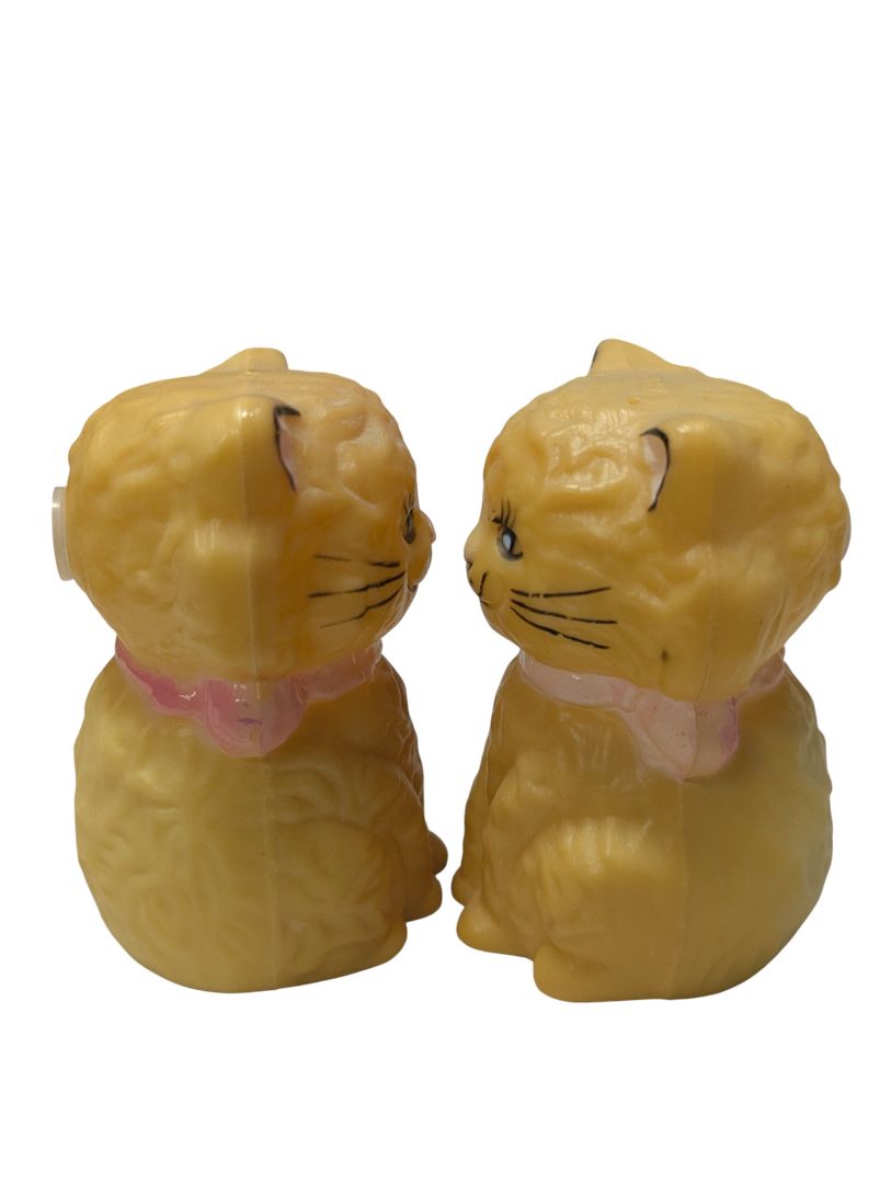 Vintage Yellow Cat Salt & Pepper Shakers