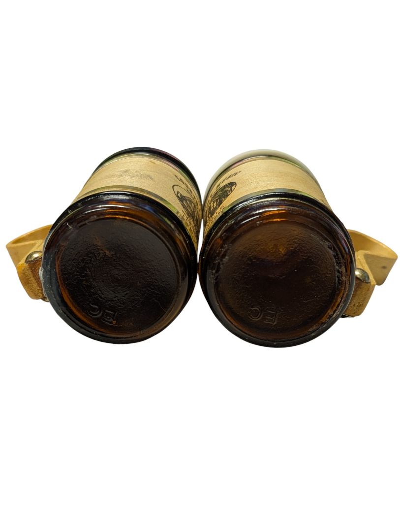 Vintage Country Music Hall of Fame Amber Glass Salt & Pepper Shakers