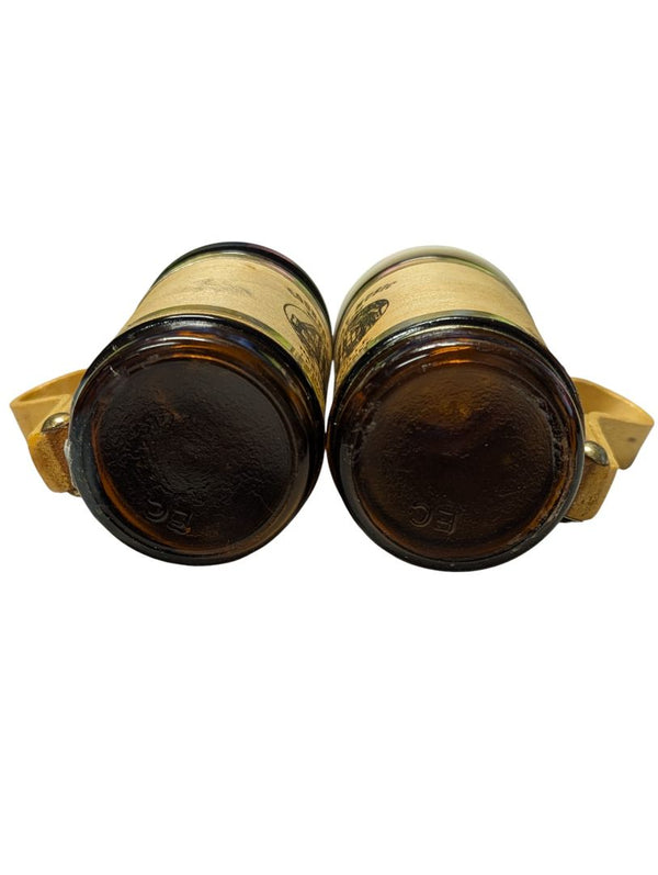 Vintage Country Music Hall of Fame Amber Glass Salt & Pepper Shakers