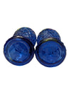 Vintage Cobalt Blue Pressed Glass Salt & Pepper Shakers (USA, Mid-Century)