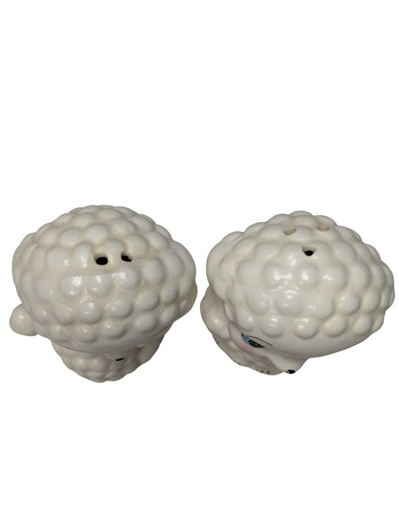 Vintage Kitsch Poodle Salt & Pepper Shakers (Japan, 1950s)